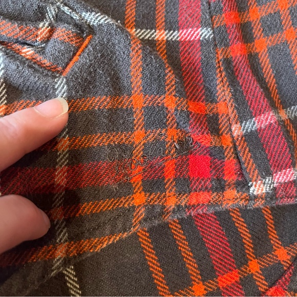 Woolrich - Flannel Plaid Shirt Jacket Size medium Pockets Elbow pads - Picture 4 of 10